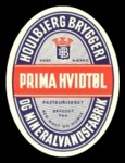 Prima Hvidtøl fra Houlbjerg Bryggeri og Mineralvandsfabrik  -  Kender du historien, årstal m.v.?