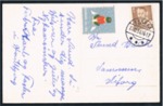 Julepostkort afsendt fra LANGAA den 23.12.1954 til VIBORG. Modtager er Svend Bach fra hans farbror Karl og (faster) i Houlbjerg. Altså må afsenderen hedde Karl Bach.