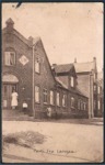Postkort af Afholdsrestaurationen på hjørnet af Bredgade/Lohmannsgade sendt til Rekrut N:46 på Rekrutskolen i Randers. Stemplet er et Bureau stempel FREDERICIA - AALBORG altså stemplet i toget. Desværre er frimærket fjernet og vi har ingen tidsangivelse. Kortet er formodentlig fra omkring 1910